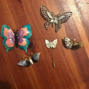 Butterfly pins/brooches
